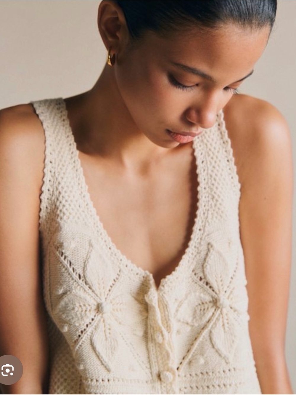 Sézane Joas Top in Cream NWT Sz Medium - Picture 3 of 7